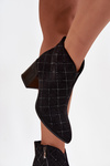 Women's low-heeled boots with decoration D&A MR52-133 Black