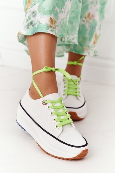 Women's  Sneakers On A Platform White Electric Love