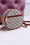 Handbag Chest Round Beige and Brown