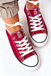 Women's Classic Sneakers Burgundy Ecoma