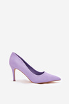 Stiletto Shoes From Eco Suede Purple Vannith