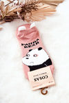 Ladies' Cotton Teddy Bear Socks COSAS Pink