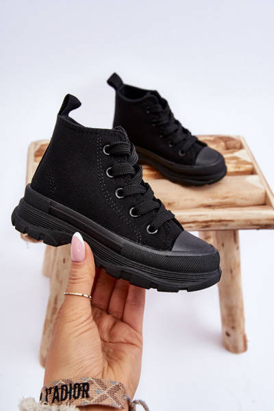 Children's High Sneakers Black Freeze