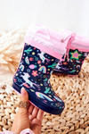 Children's Rubber Galoshes boots Navy Unicorn Alemanie
