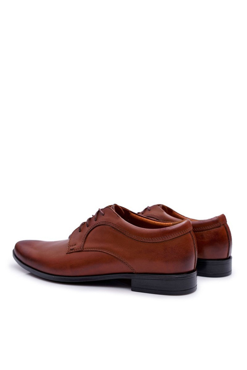Men's Bednarek Elegant Leather Shoes Visiting Brown Gaspare
