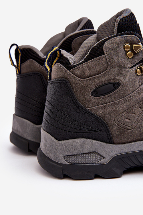 Buty Trekkingowe Trapery Męskie Szare Fontanoe 85-915