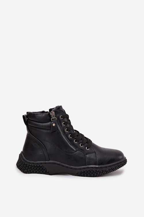 Women's Boots with Warm Lining Made of Eco Leather Black Ulverina