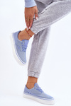 Fabric Sneakers On The Platform Big Star LL274145 blue