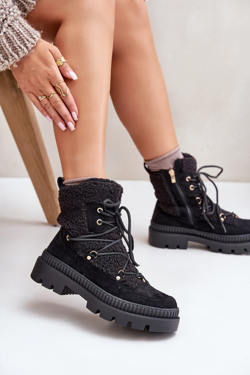 Boots With Sheepskin Type Black Merilana