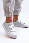Women's Classic Low Canvas Mint Trainers Lennabella