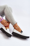 Espadryle Damskie Skóra Platforma Białe Tigera 7897