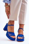 Women's Suede Platform Sandals Blue Verda