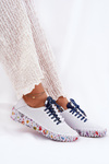 Leather Brogues On Patterned Platform Artiker 52C1713 White-Navy