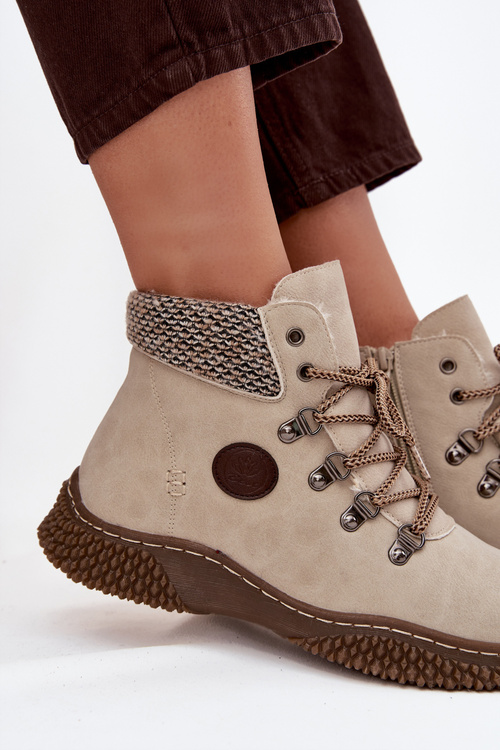 Insulated Trapper Boots Womens Light Beige Zenaya