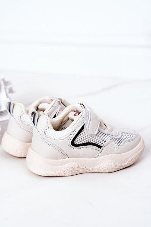 Dziecięce Sportowe Buty Sneakersy Beżowe Fun