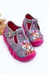 Buty Papcie Befado Wiewiórki 110P467 Szaro-Różowe