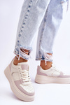 Women's High Platform Sports Shoes Light beige Bexley