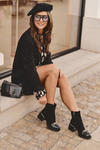 Suede Boots On Massive Block SBarski MR870-70 Black