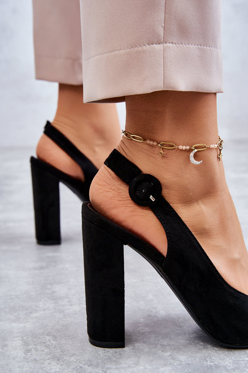 High Heels Pointed Toe Pumps Black Alanza