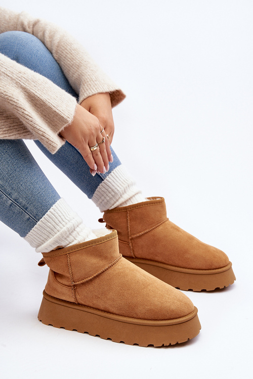 Women's Snow Boots on Platform Camel Pirette