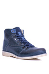 Men's Leather Boots Warmed Navy Blue Komodo 733