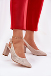 Cutout Sandals With Pointed Toes On A Heel Beige Sergio Leone SK163