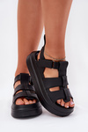 Ladies Platform Sandals Black Nitavelia