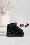 Children's Snow Boots With Hearts Black Gracina