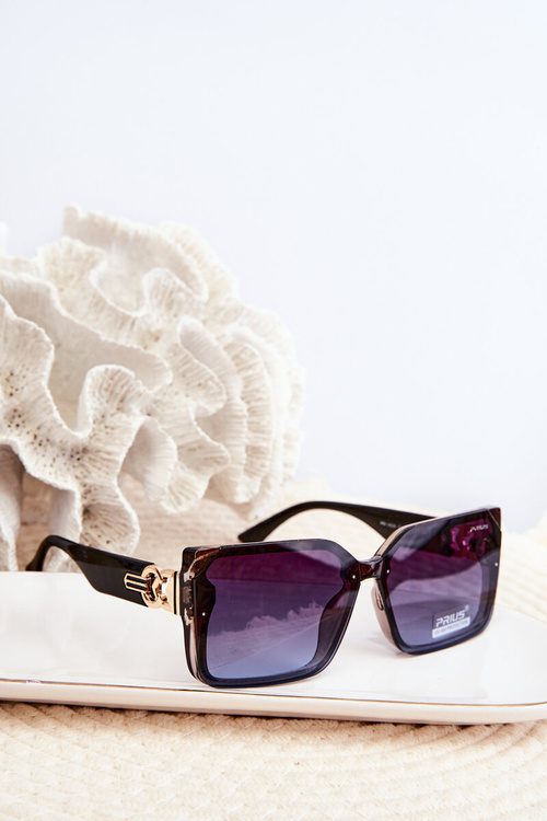 Przeciwsłoneczne Okulary Damskie Kwadratowe Czarne UV400