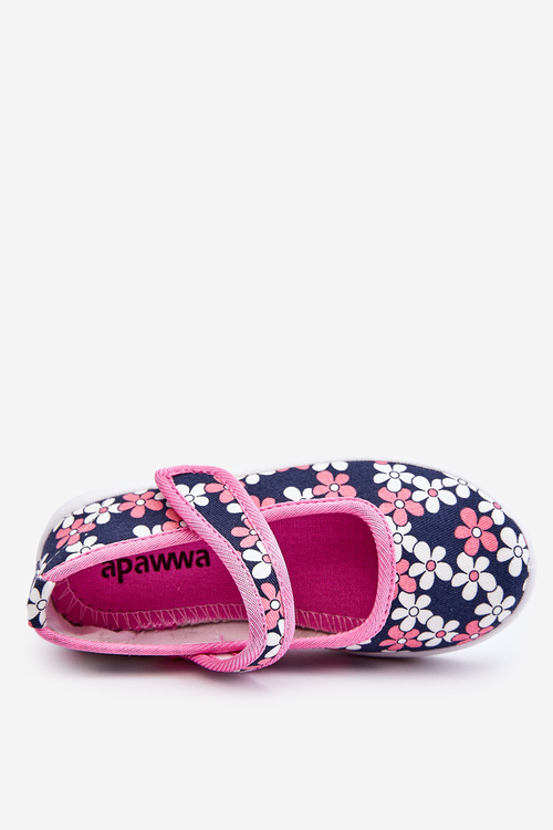 Children's ballerinas in flowers navy blue-pink Noah