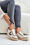 Damskie Sneakersy Skóra Naturalna Beżowe Vinceza 7923
