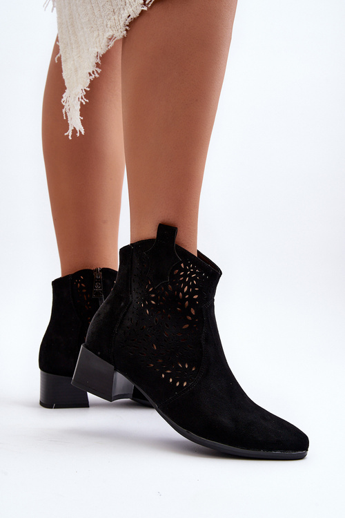 Women's Lacy Boots Black Madalina