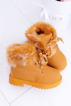 Children's Boots Fleece-lined Trappers Camel Tesoro