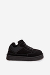 Damskie Sneakersy Ocieplane Futerkiem Czarne Cyrissa