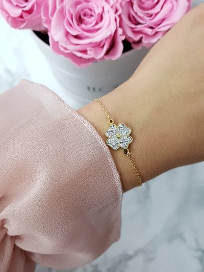 Women's Clover Gold Chain Bracelet Selene