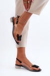 Transparent Sandals with Decorations Black SBarski MR1037-05