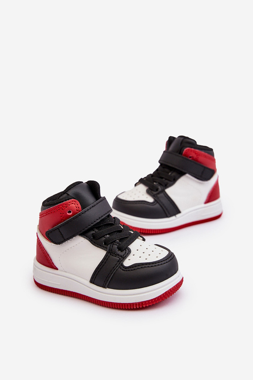 High Children's Sports Shoes White and Red Teredite