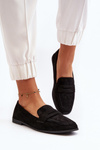 Women's Classic Black Moccasins Olevin