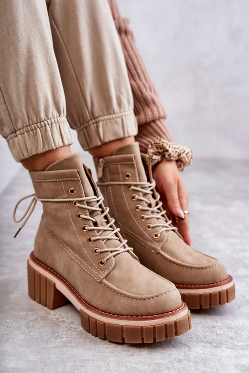 Women's Fashionable Warm Boots Beige Gerda
