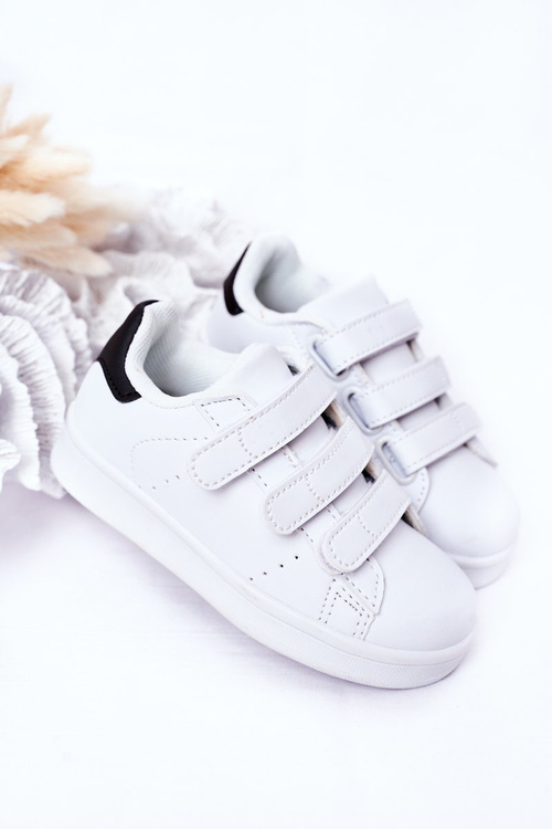 Children's Sports Shoes With Velcro White-Black Fifi