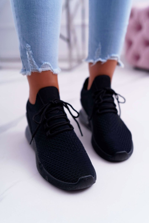 Women's Sports Shoes Black Hello