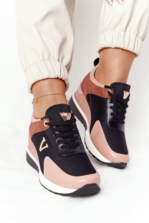 Wedge Sneakers Vinceza 10590 Black-Pink