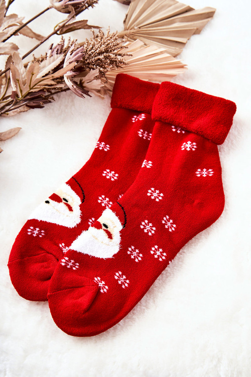 Christmas Santa Claus Socks Red