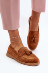 Women's Suede Moccasins Camel Dansitu