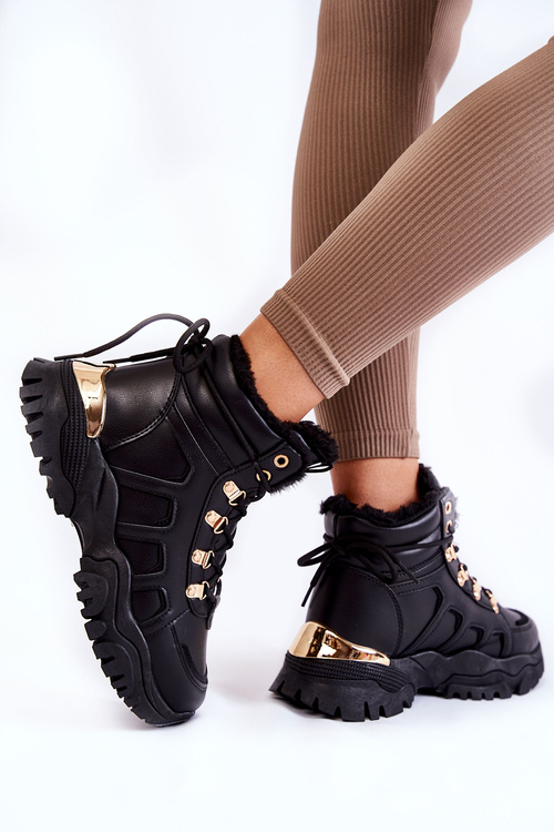 Women's Warm Boots On The Platform Black Ofelia