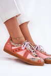 Sneakersy Damskie Skóra Naturalna Pomarańczowe Maciejka 06840-18