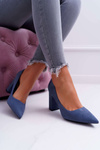 Women's Stiletto pumps Suede Blue Clarina