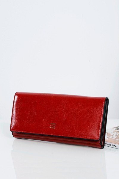 Large Women's Red Fashionable Wallet