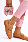 Mokasyny Klasyczne Damskie Ozdoba Camel Jamie