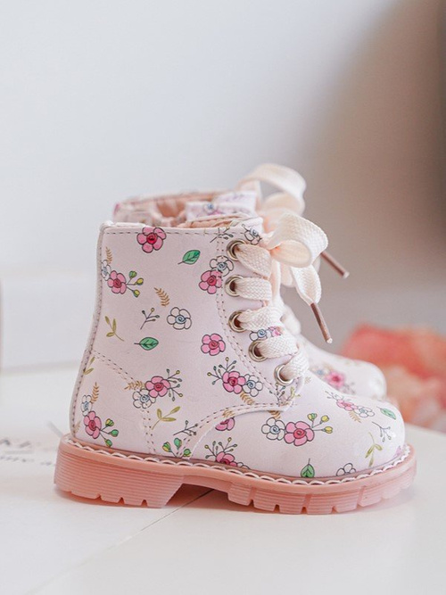 Kids' Insulated Zip-up Boots Pink Dolida